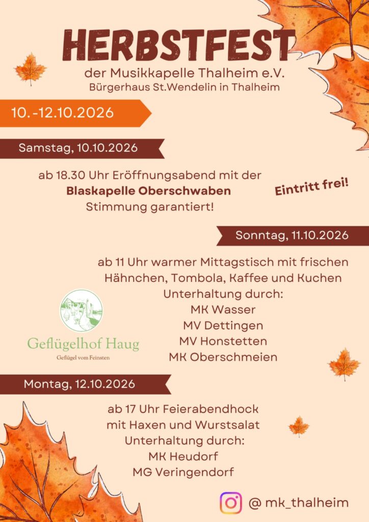 Herbstfest Musikkapelle Thalheim